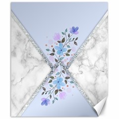 Minimal Silver Blue Marble Bouquet A Canvas 20  X 24  by gloriasanchez