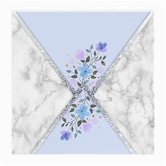 Minimal Silver Blue Marble Bouquet A Medium Glasses Cloth (2 Sides) by gloriasanchez