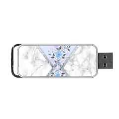 Minimal Silver Blue Marble Bouquet A Portable Usb Flash (one Side) by gloriasanchez