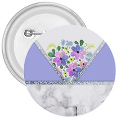 Minimal Purble Floral Marble A 3  Buttons by gloriasanchez