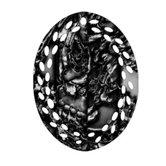 Demon Chrome Ornament (oval Filigree) by MRNStudios