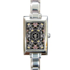 Abstract Geometric Kaleidoscope Rectangle Italian Charm Watch