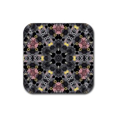 Abstract Geometric Kaleidoscope Rubber Coaster (Square) 