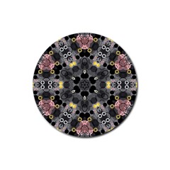 Abstract Geometric Kaleidoscope Rubber Coaster (Round) 