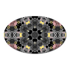 Abstract Geometric Kaleidoscope Oval Magnet