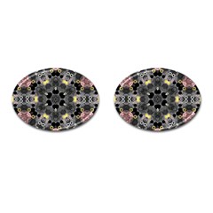 Abstract Geometric Kaleidoscope Cufflinks (Oval)