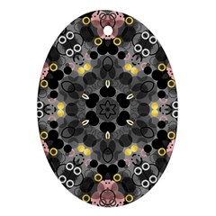 Abstract Geometric Kaleidoscope Oval Ornament (Two Sides)