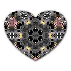 Abstract Geometric Kaleidoscope Heart Mousepads