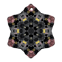 Abstract Geometric Kaleidoscope Snowflake Ornament (Two Sides)