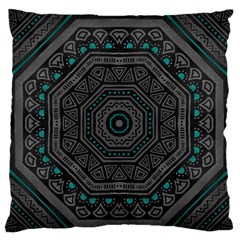 Mandala Vert Noir Pattern Standard Flano Cushion Case (two Sides) by alllovelyideas