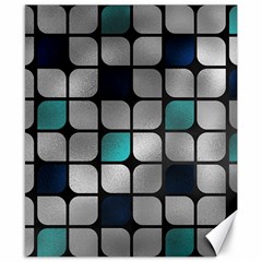 Pattern Abstrat Geometric Blue Grey Canvas 8  X 10  by alllovelyideas