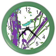 Multicolored Abstract Print Color Wall Clock by dflcprintsclothing