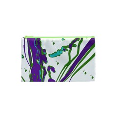 Multicolored Abstract Print Cosmetic Bag (xs) by dflcprintsclothing