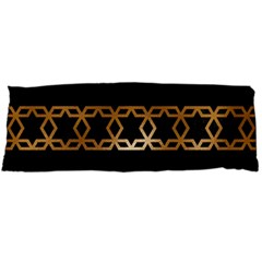 Pattern Geometric Gold Black Body Pillow Case (dakimakura) by alllovelyideas