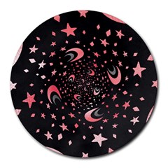 Pattern Lune Étoile Profondeur Round Mousepads by alllovelyideas