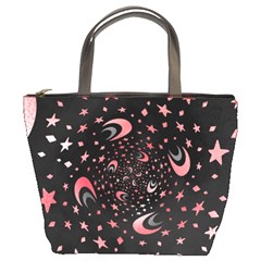 Pattern Lune Étoile Profondeur Bucket Bag by alllovelyideas