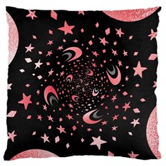 Pattern Lune Étoile Profondeur Large Flano Cushion Case (one Side) by alllovelyideas