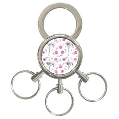 Flowers In One Line 3-ring Key Chain by SychEva