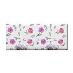 Flowers In One Line Hand Towel by SychEva