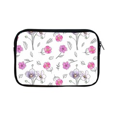 Flowers In One Line Apple Ipad Mini Zipper Cases by SychEva