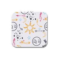 Pattern Mystic Rubber Square Coaster (4 Pack) 