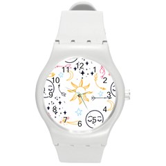 Pattern Mystic Round Plastic Sport Watch (m)