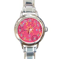 Pattern Mystic Color Round Italian Charm Watch