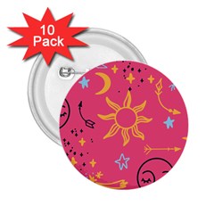Pattern Mystic Color 2.25  Buttons (10 pack) 