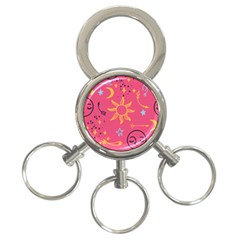 Pattern Mystic Color 3-Ring Key Chain