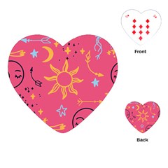 Pattern Mystic Color Playing Cards Single Design (Heart)