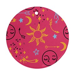 Pattern Mystic Color Round Ornament (Two Sides)