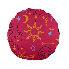 Pattern Mystic Color Standard 15  Premium Round Cushions