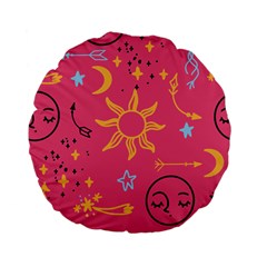 Pattern Mystic Color Standard 15  Premium Flano Round Cushions