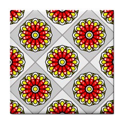 Mandala Modern Forme Geometrique Tile Coaster by byali