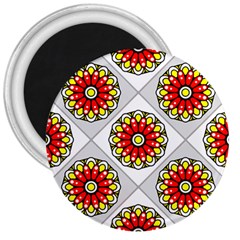 Mandala Modern Forme Geometrique 3  Magnets by byali