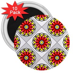 Mandala Modern Forme Geometrique 3  Magnets (10 Pack)  by byali