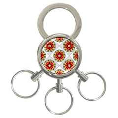 Mandala Modern Forme Geometrique 3-ring Key Chain by byali