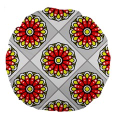 Mandala Modern Forme Geometrique Large 18  Premium Round Cushions by byali