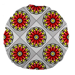 Mandala Modern Forme Geometrique Large 18  Premium Flano Round Cushions by byali