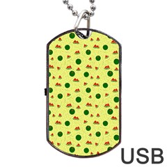 Watermelon Dog Tag Usb Flash (two Sides)