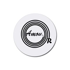 AMOUR Rubber Round Coaster (4 pack) 