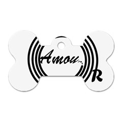 Amour Dog Tag Bone (one Side) by WELCOMEshop