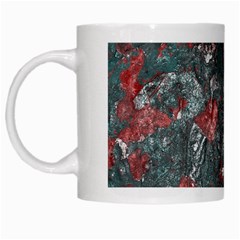 Multicolored Surface Texture Print White Mugs by dflcprintsclothing