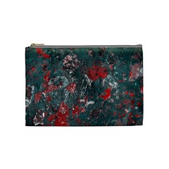 Multicolored Surface Texture Print Cosmetic Bag (medium)