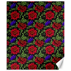 Spanish Passion Floral Pattern Canvas 8  x 10 