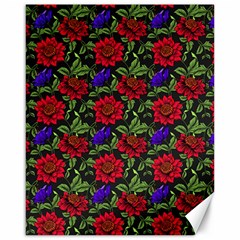 Spanish Passion Floral Pattern Canvas 16  x 20 