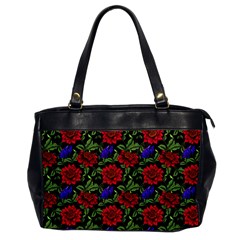 Spanish Passion Floral Pattern Oversize Office Handbag