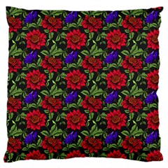 Spanish Passion Floral Pattern Large Flano Cushion Case (Two Sides)