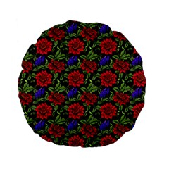 Spanish Passion Floral Pattern Standard 15  Premium Flano Round Cushions