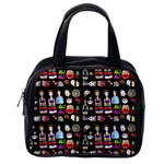 Drawing Collage Black Classic Handbag (One Side) Front